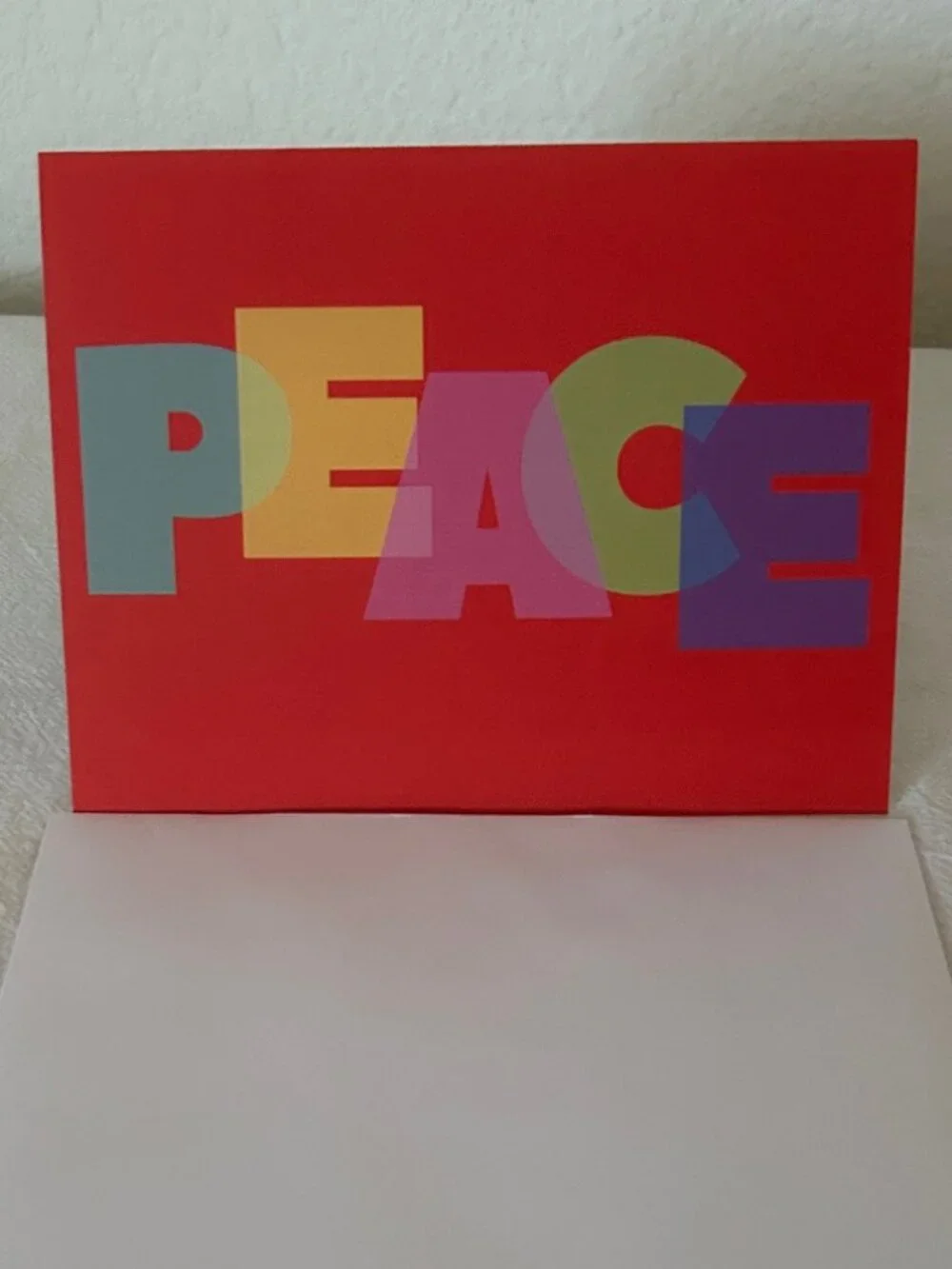 Set of 10 Peace Greeting Cards and 10 Matching White Envelopes